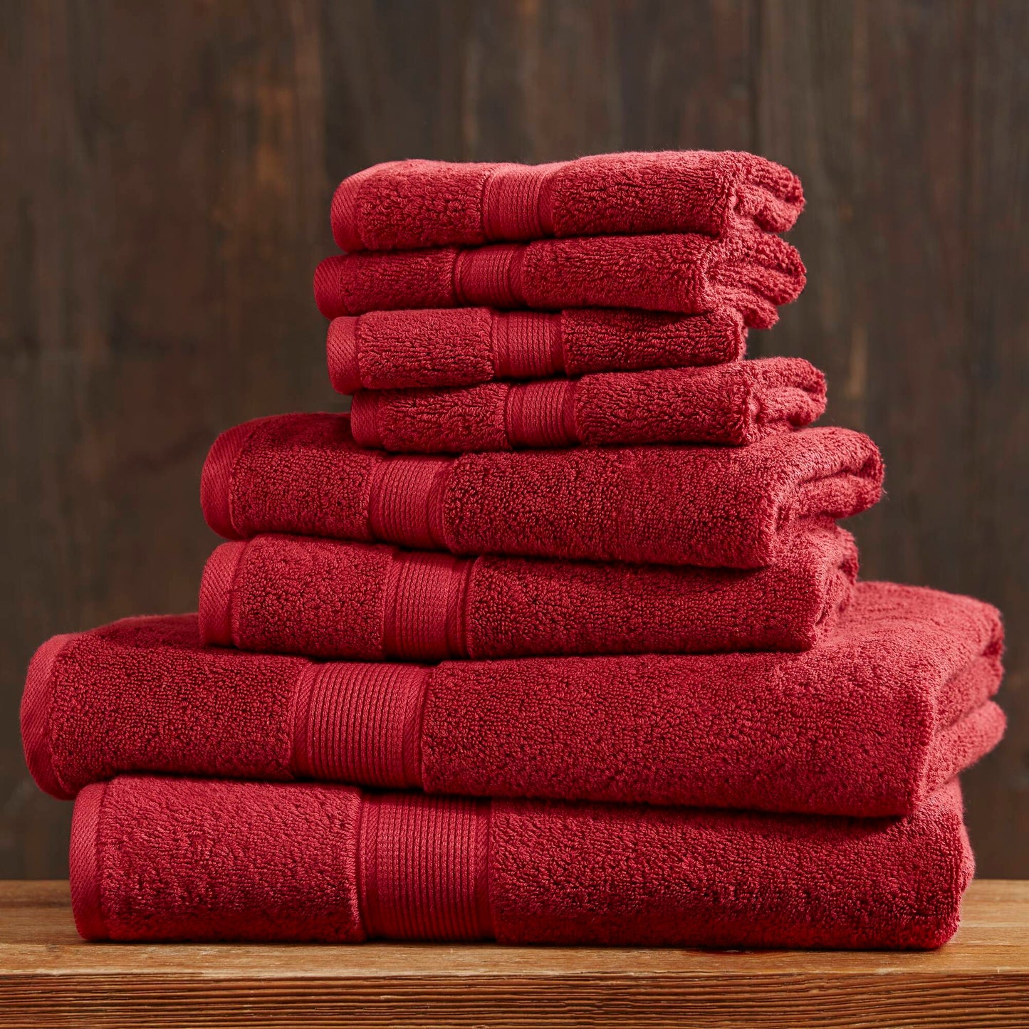 800GSM Ultra-Soft Absorbent Towel Set - Bright Red