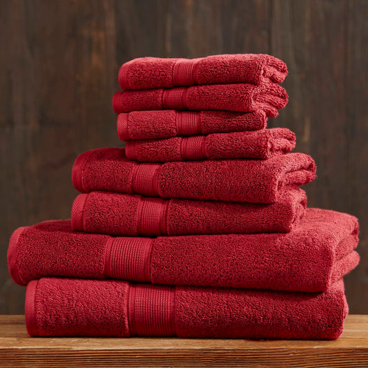 800GSM Ultra-Soft Absorbent Towel Set - Bright Red
