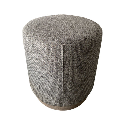 Zoe - Oval Accent Ottoman - Navy / Beige