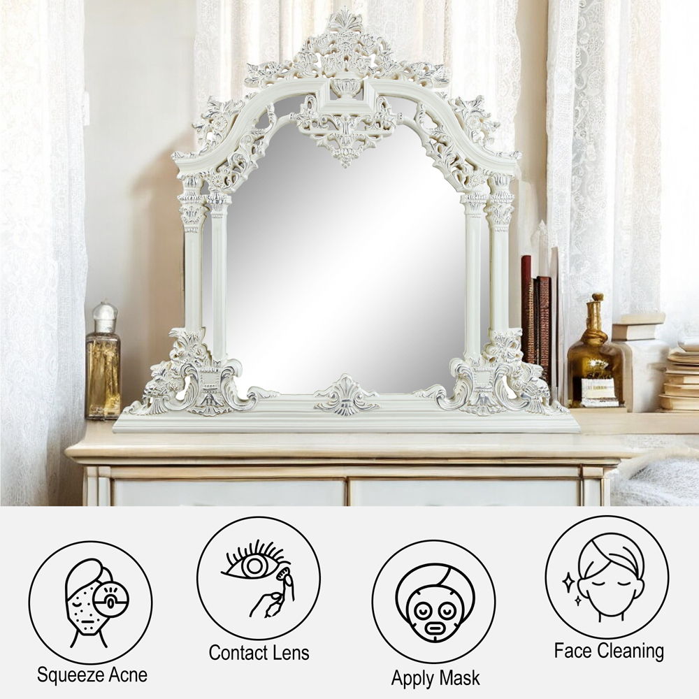 Vanaheim - Mirror - Antique White Finish - 54"