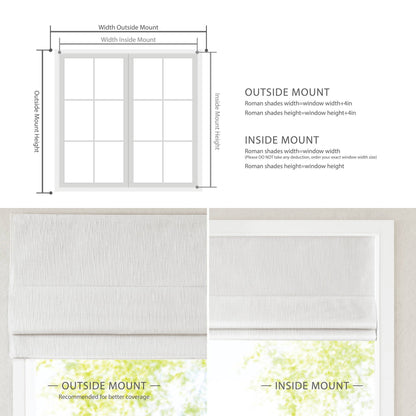 Quincy - 29x64" Total Blackout Cordless Roman Shade - White