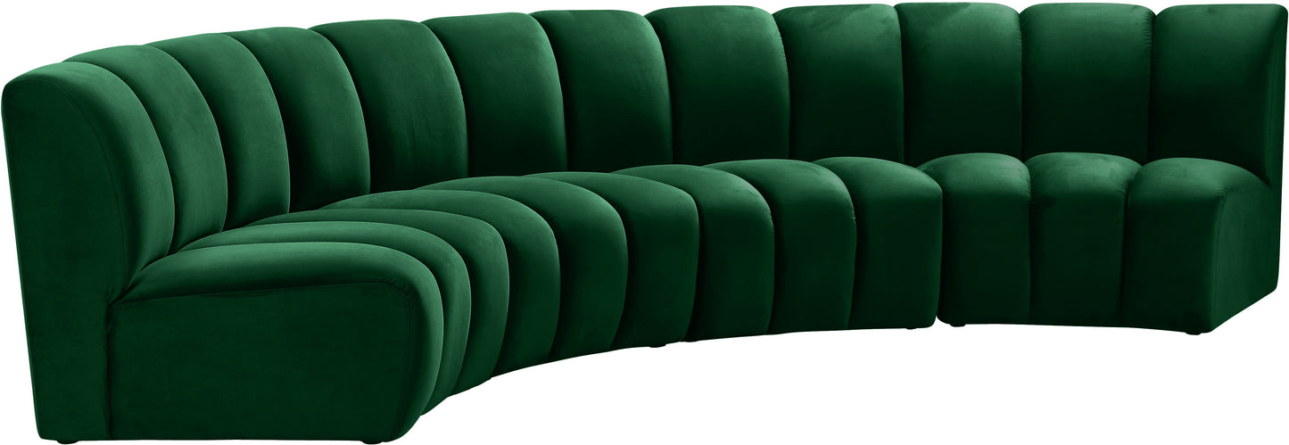 Infinity - 4 Piece Velvet Modular Sectional