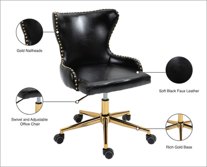 Hendrix - Office Chair with Gold Legs