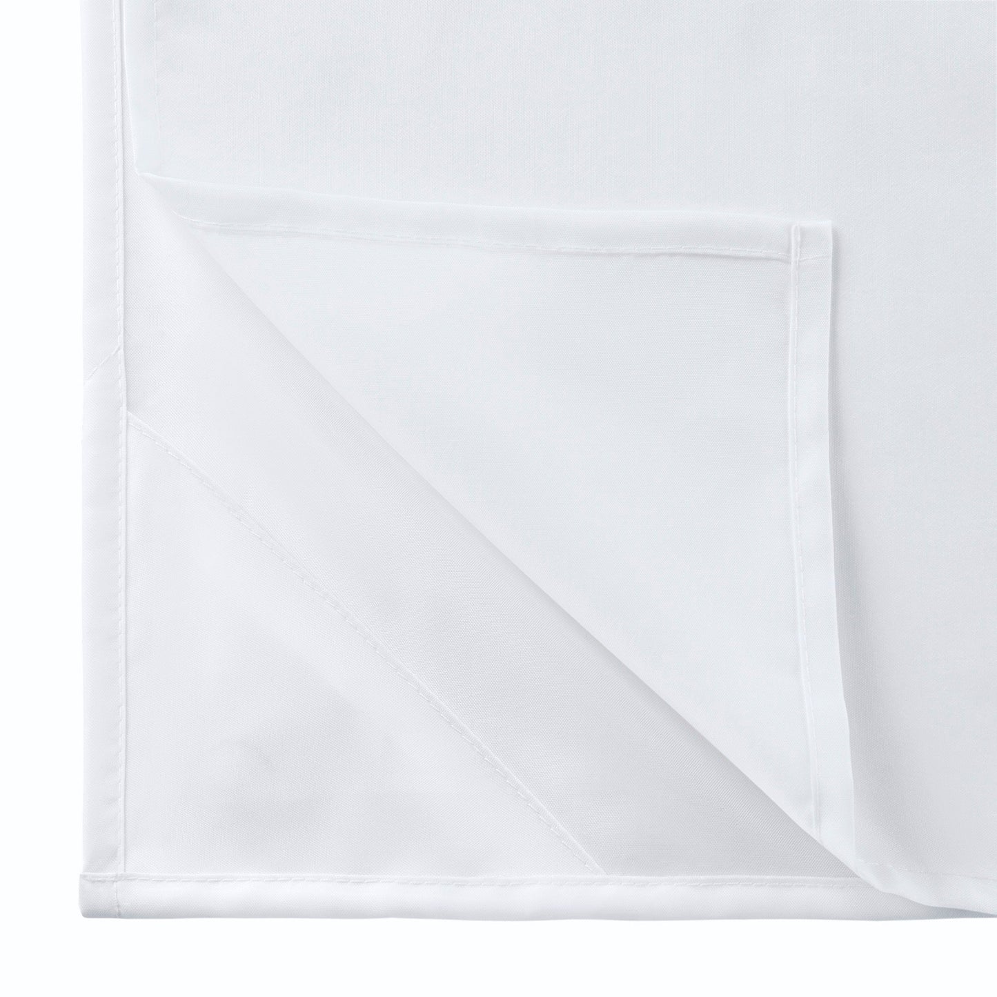Plain Weave - Essential Fabric Shower Curtain - White