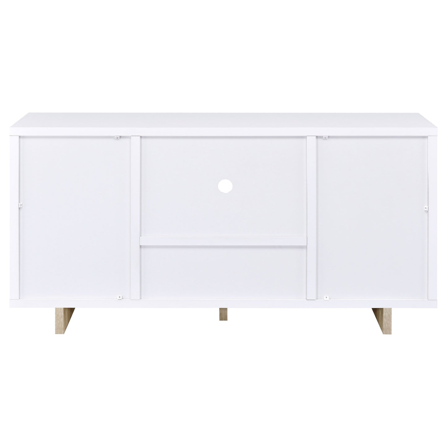 Dalton - 2 Door Storage Credenza - White And Distressed Pine