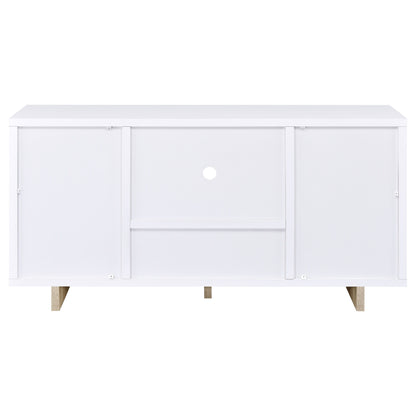 Dalton - 2 Door Storage Credenza - White And Distressed Pine