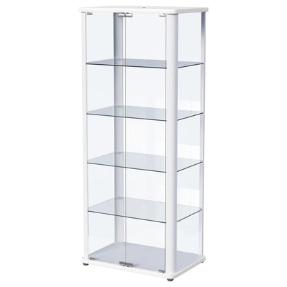 Aero - 5-Shelf Display Curio Cabinet With Led Lighting