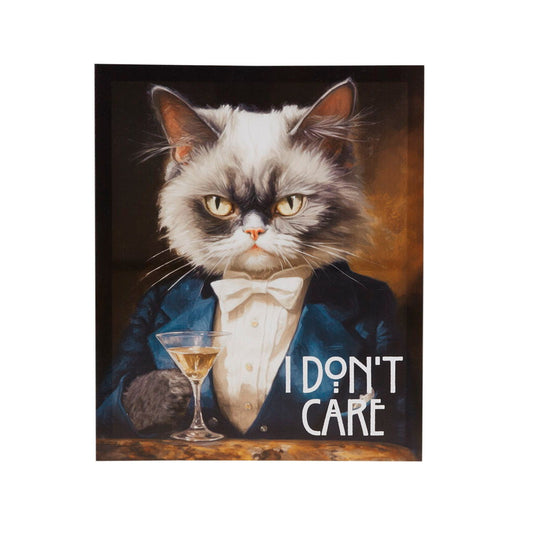 Grumpy Cats - I Don't Care Canvas Wall Art - Multi