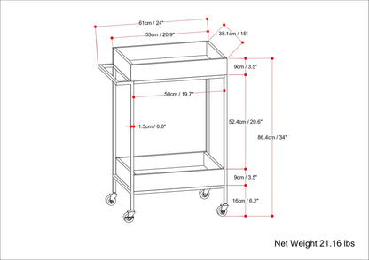 Simons - 24" Bar Cart - Natural