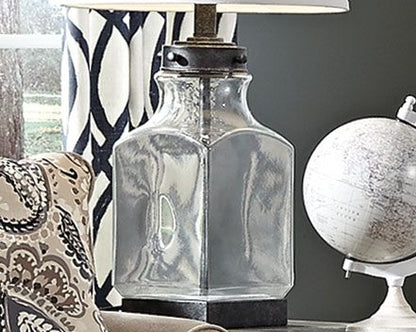 Sharolyn - Transparent / Silver Finish - Glass Table Lamp