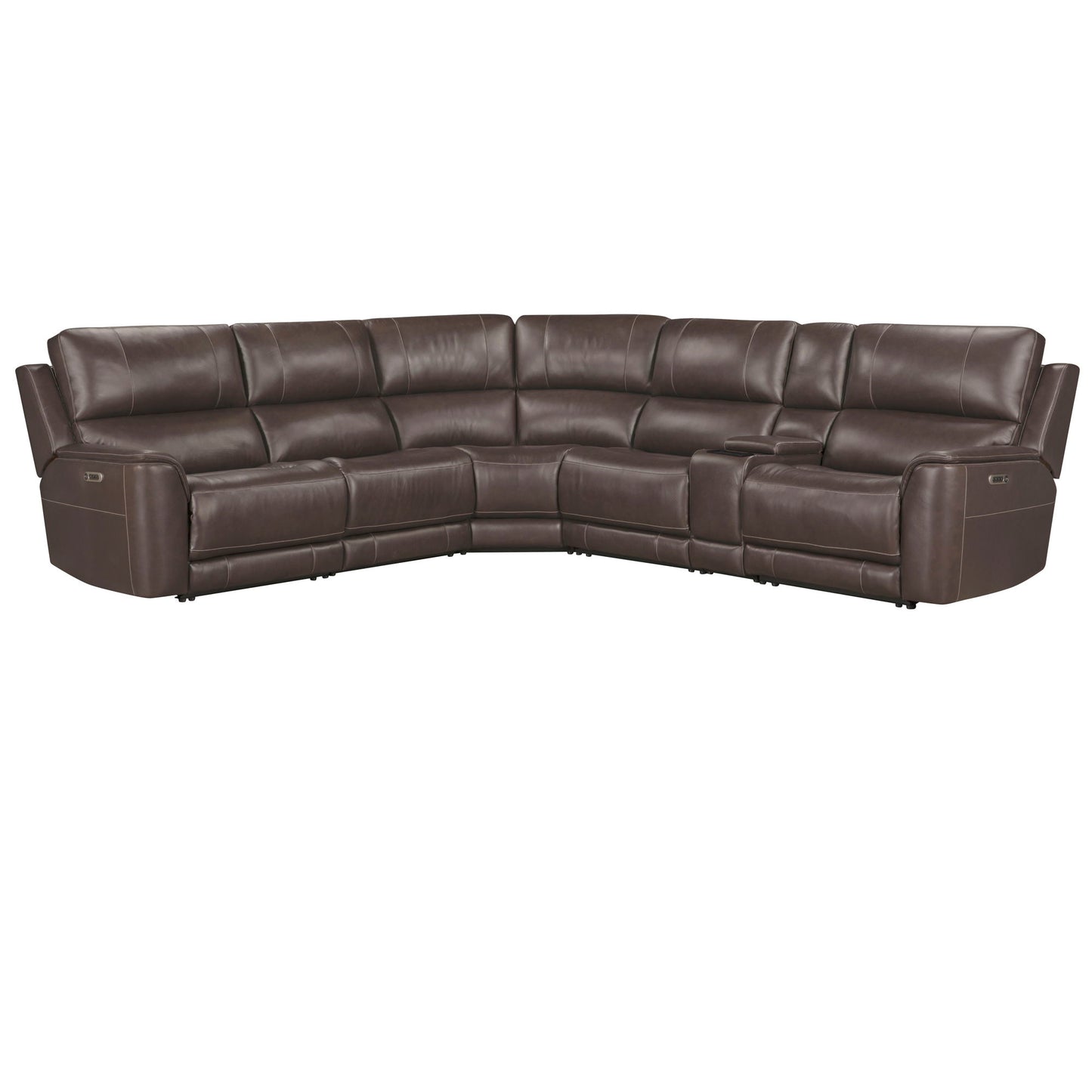 Easton - 6 Piece Zero Gravity Power Reclining Sectional With Power Adjustable Headrests - Steamboat Brown