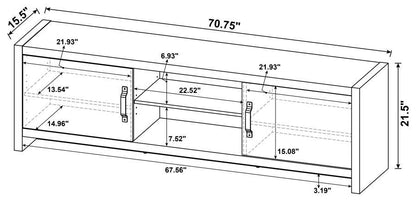 Burke - 2 Door Engineered Wood TV Stand - Gray Driftwood