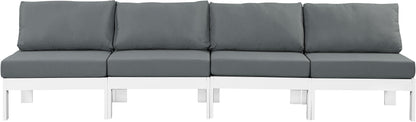 Nizuc - Outdoor Patio Modular Sofa 4 Seats - Grey