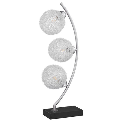 Claudia - Woven Spherical Metal Table Lamp - Black