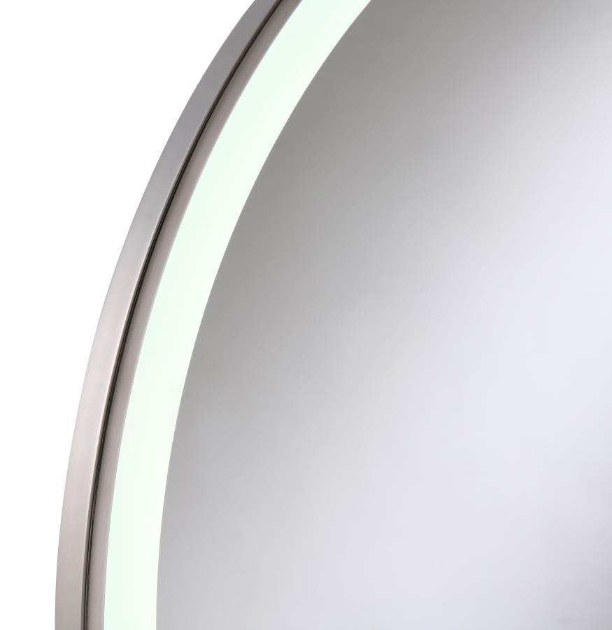 Jocelyn - Round LED Vanity Mirror White Marble Base