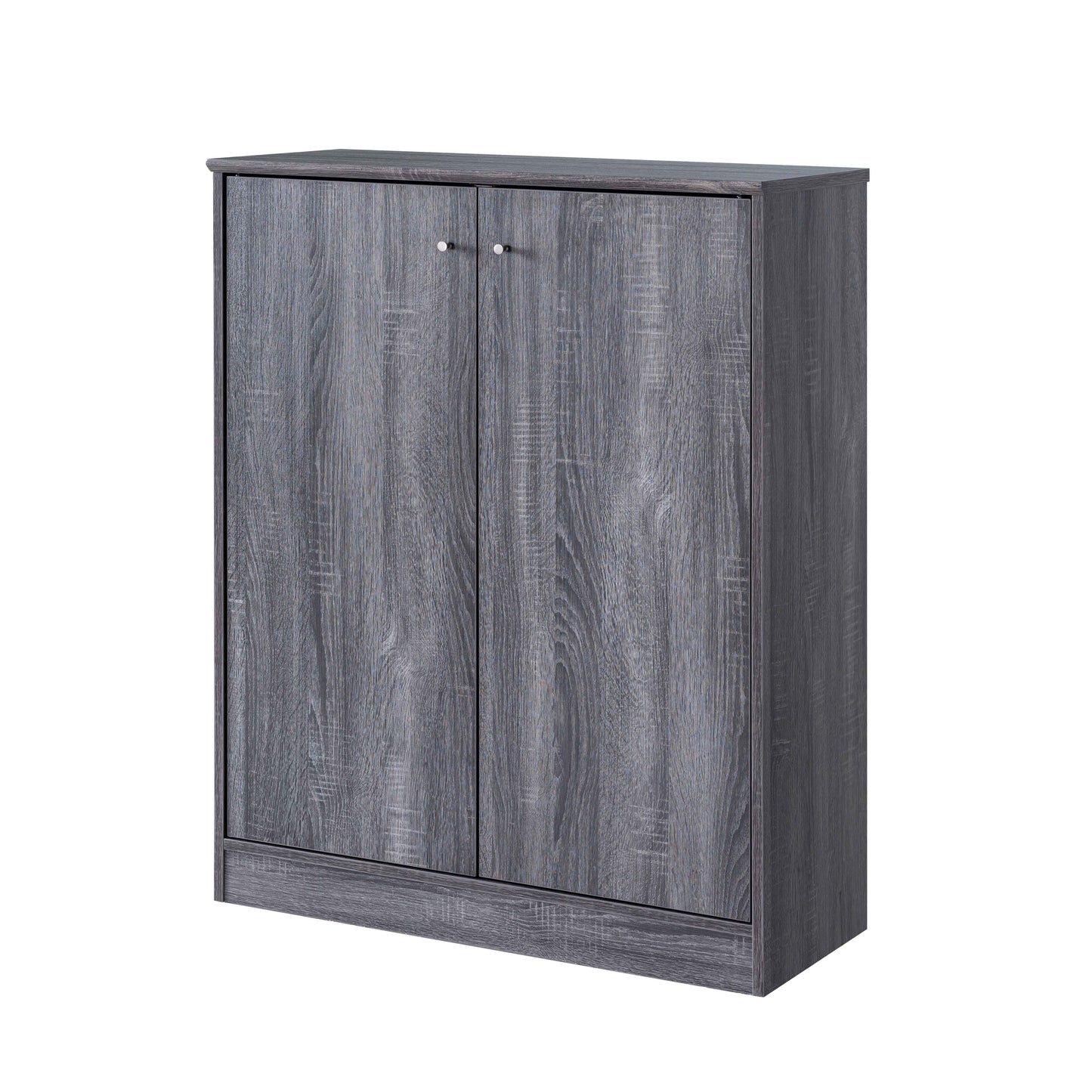 Shoe/Storage Cabinet With Two Doors Five Shelves