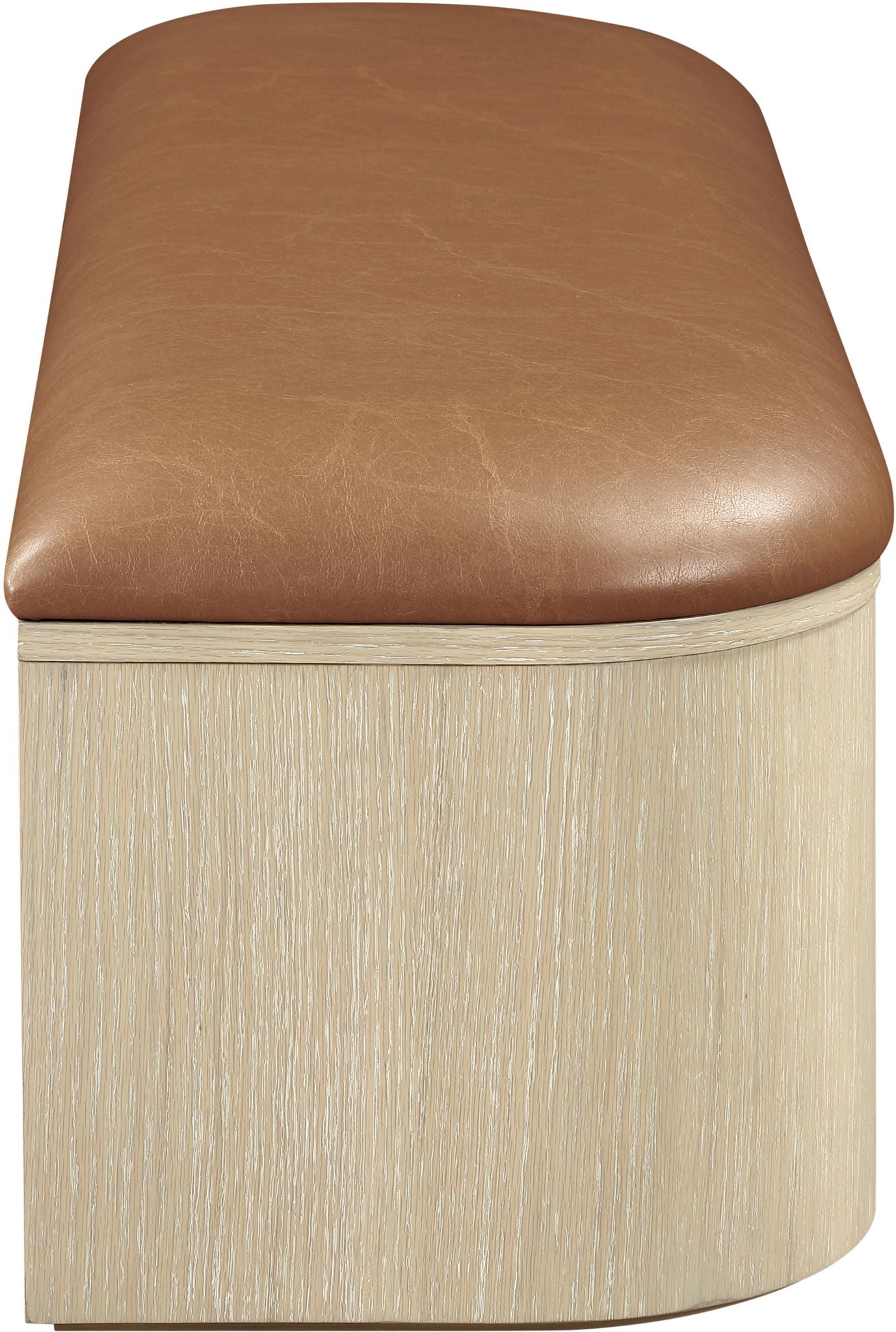 Velden - Upholstered Storage Bench With Stained Natural Base