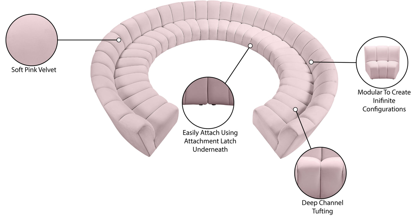 Infinity - 11 Piece Velvet Modular Sectional