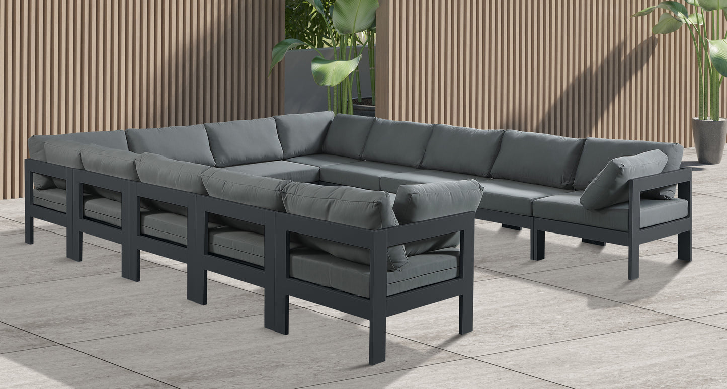 Nizuc - Outdoor Patio Modular Sectional 12 Piece - Grey