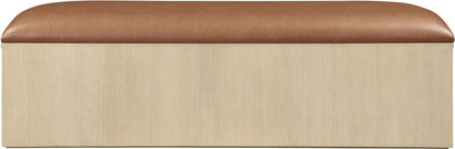 Velden - Upholstered Storage Bench With Stained Natural Base