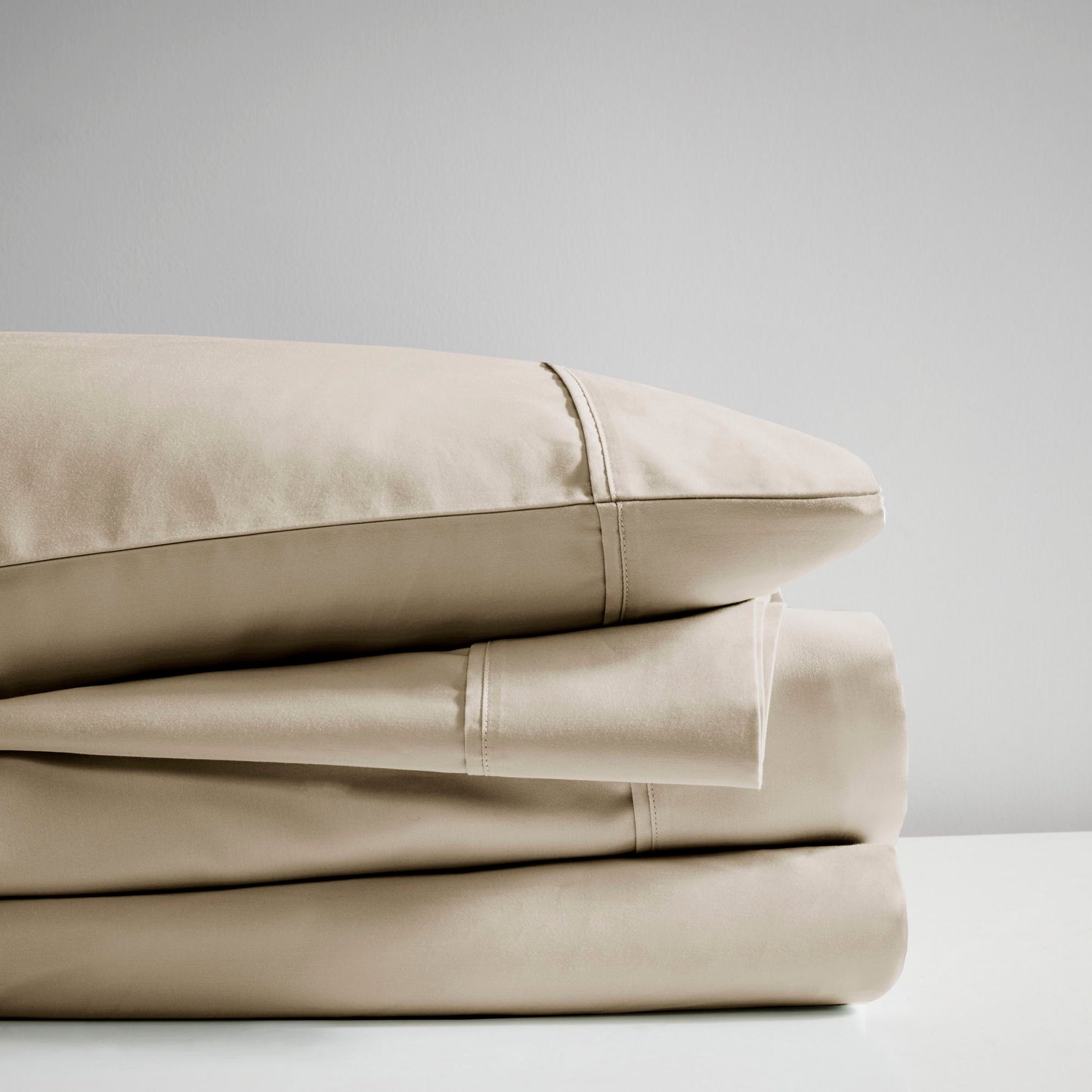 600 Thread Count - Cooling Cotton Blend 4 Pieces Sheet Set - Khaki