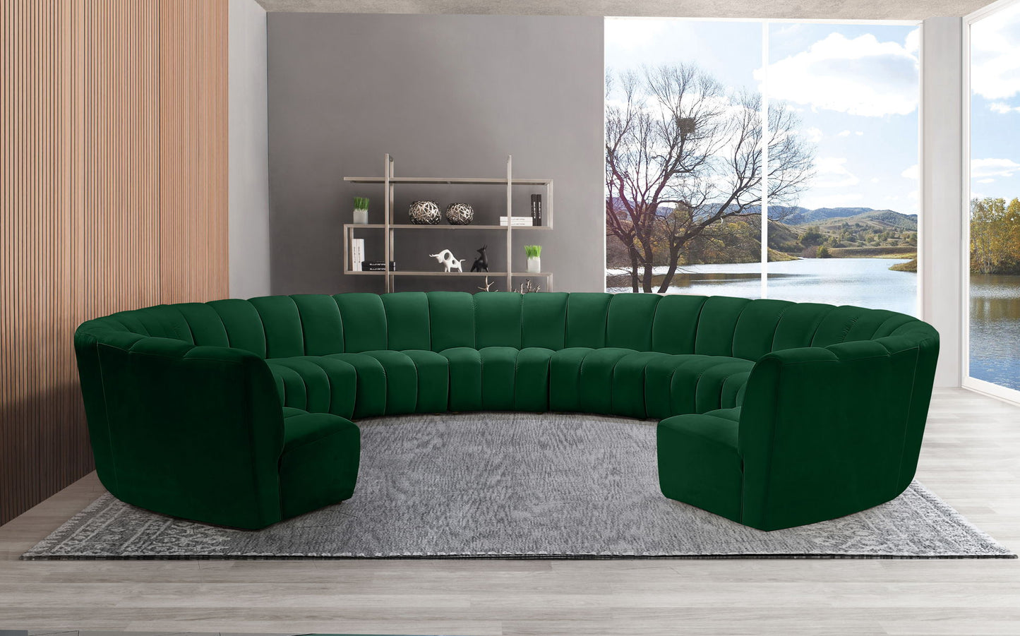 Infinity - 11 Piece Velvet Modular Sectional