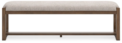 Cabalynn - Large Uph Dining Room Bench - Oatmeal / Light Brown