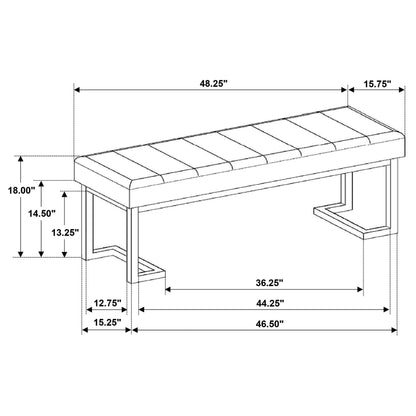 Mesa - Upholstered Entryway Accent Bench