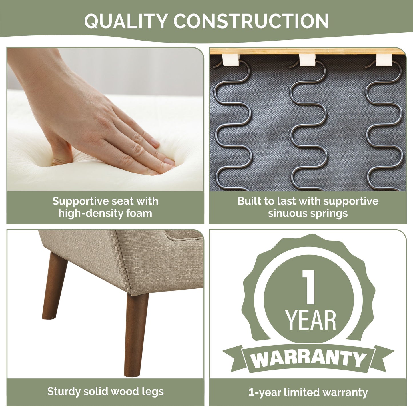 Newport - Wide Mid-Century Modern Lounge Chair (Set of 2) - Charcoal