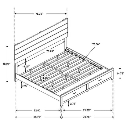 Brantford - Wood Storage Panel Bed