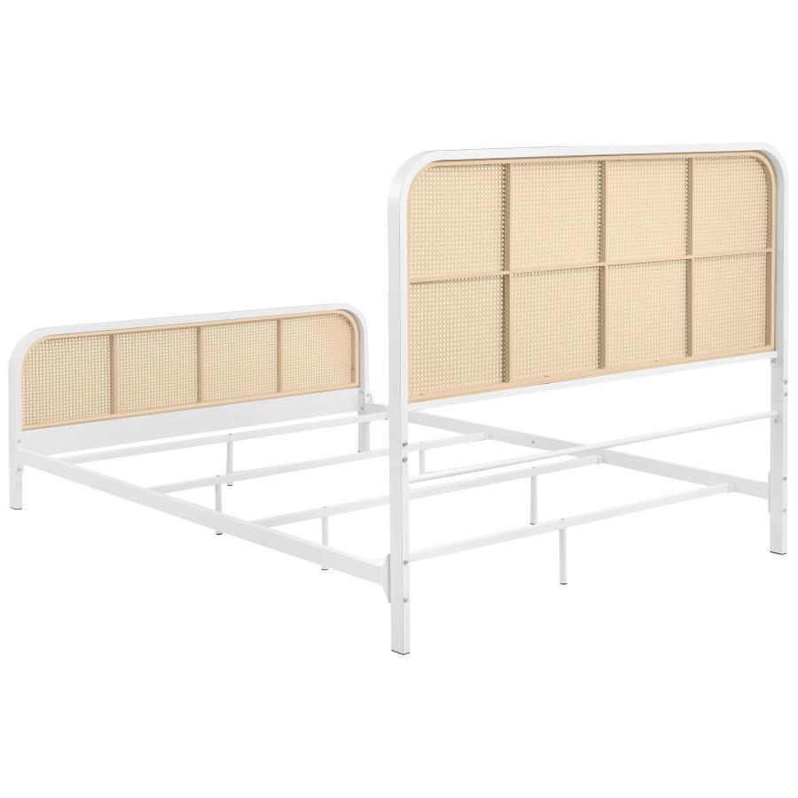 Lanewood - Polyethylene PE Rattan Upholstered Metal Bed