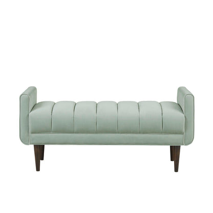 Linea - Upholstered Modern Accent Bench - Seafoam