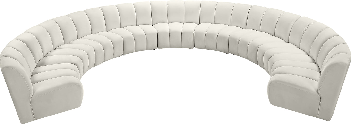 Infinity - 9 Piece Velvet Modular Sectional
