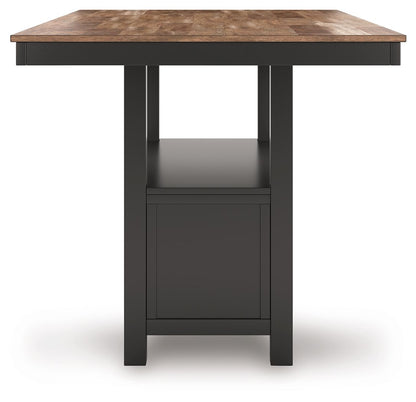 Wildenauer - Brown / Black - Rectangular Dining Room Counter Table