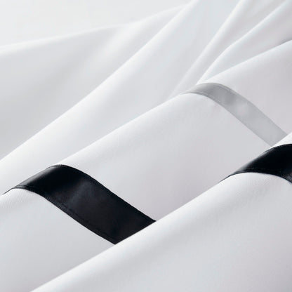 Plain Weave - Premium Shower Curtain Ribbon - White