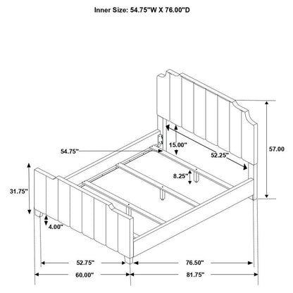 Fiona - Upholstered Panel Bed