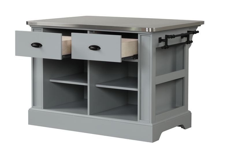 Urrur - Kitchen Island - Gray Finish