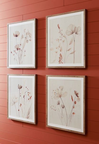 Bondner - Beige / Rust - Wall Art Set (Set of 4)