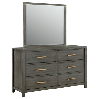 Kieran - 6-Drawer Dresser - Gray