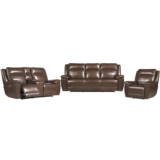 Jameson - Power Reclining Zero Gravity Sofa Loveseat And Recliner - Hickory