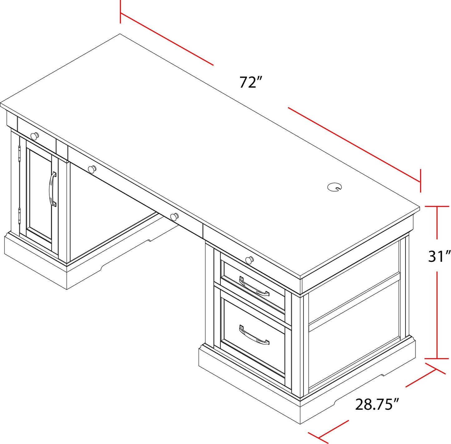 Shoreham - Pedestal Desk