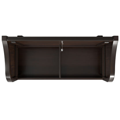 Connaught - Entryway Storage Bench with Shelf - Chestnut Brown