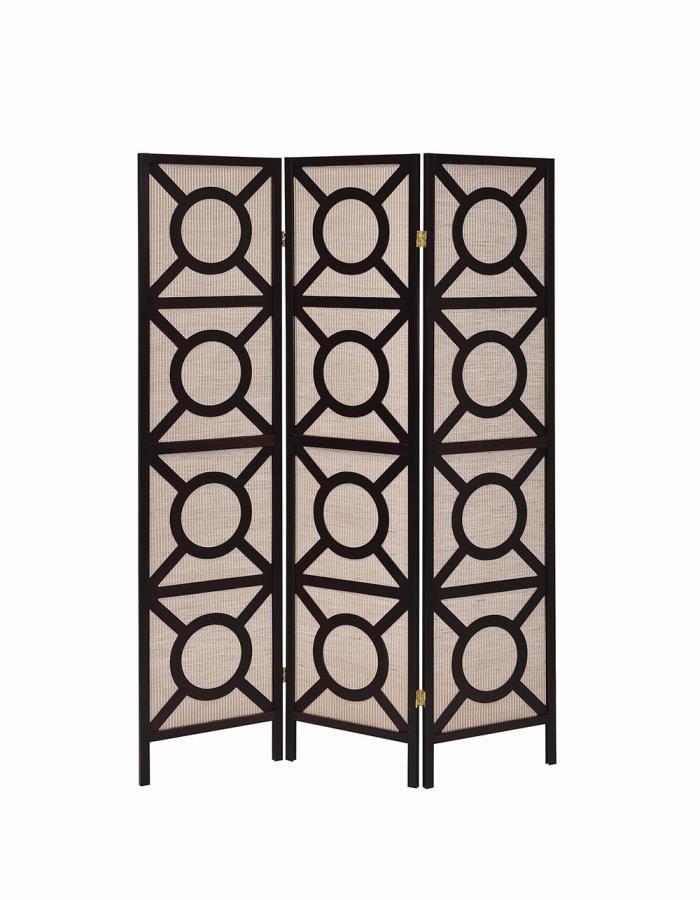 Vulcan - 3 Panel Room Divider Folding Shoji Screen - Cappuccino