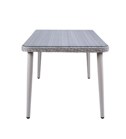 Jenneva - 7 Piece Patio Dining Set - Night Green Fabric & Gray