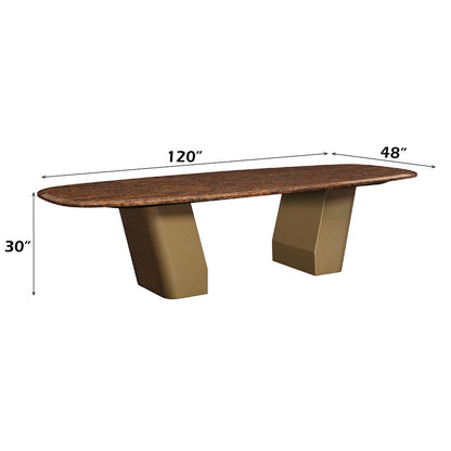 Jamonica - Dining Table - Brown / Gold