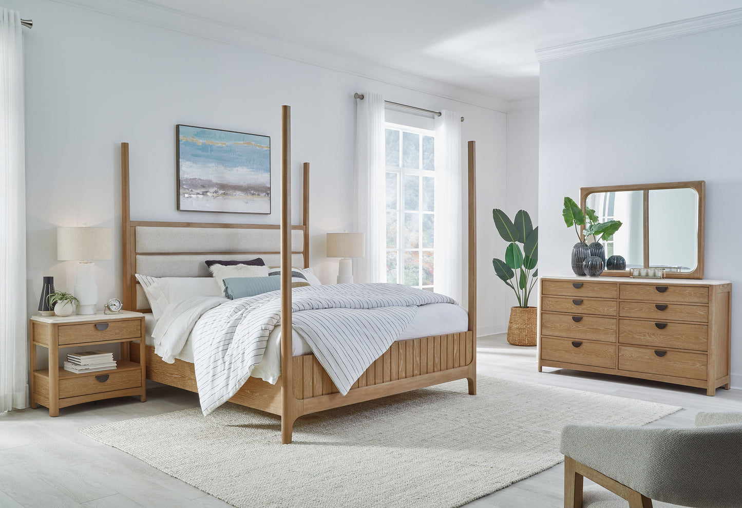 Escape - Bedroom 2 Drawer Nightstand - Glazed Natural Oak