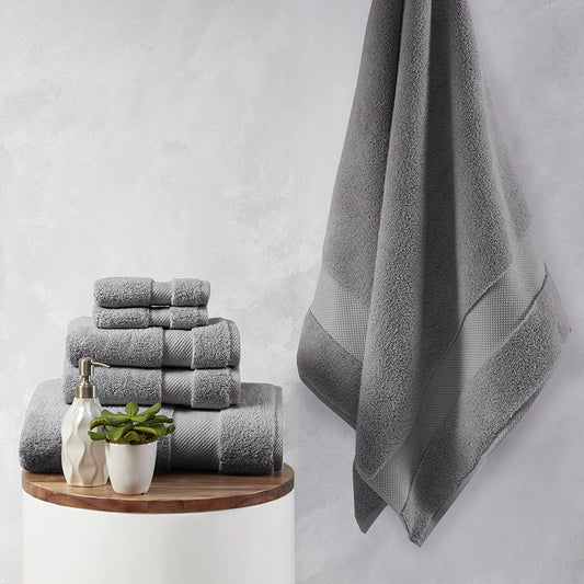 Splendor - 6 Piece Towel Set - Charcoal