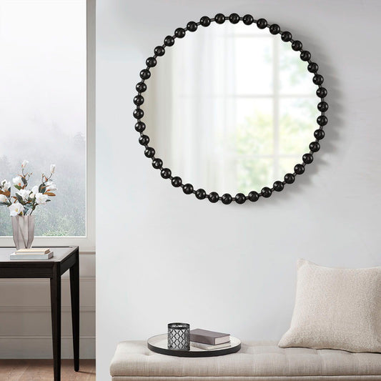 Marlowe - 36" Round Wall Decor Mirror - Black