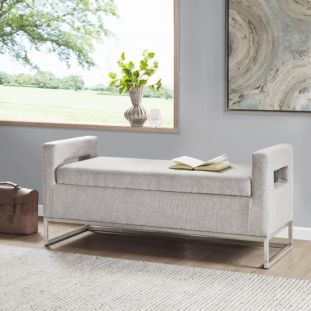 Crawford - Storage Bench - Gray