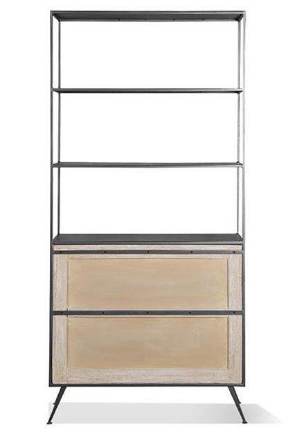 Crossings Monaco - Bookcase - Weathered Blanc